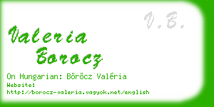 valeria borocz business card