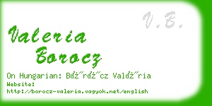 valeria borocz business card